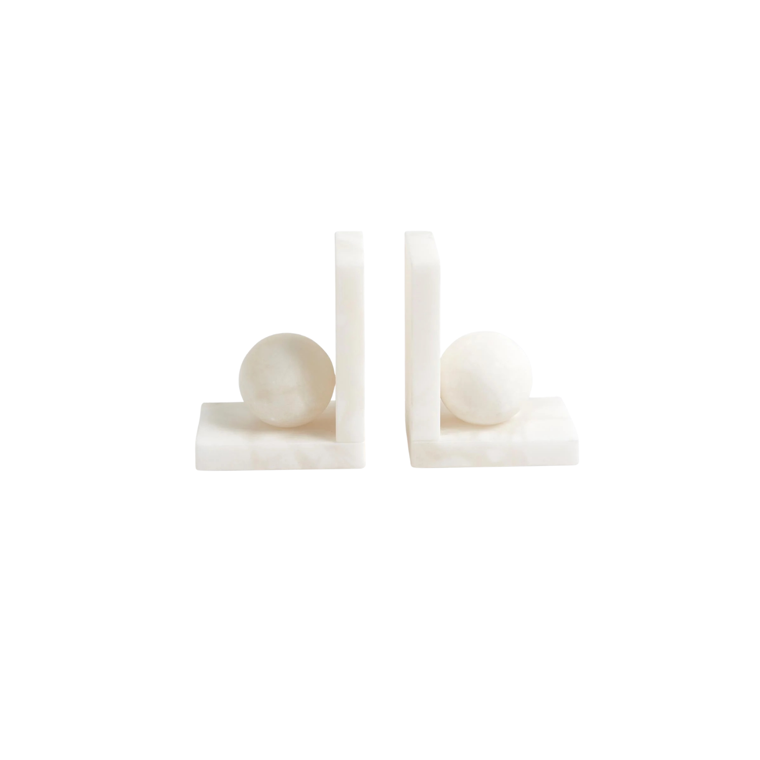 Alabaster Ball Bookends | In Shoppe Pickup Only