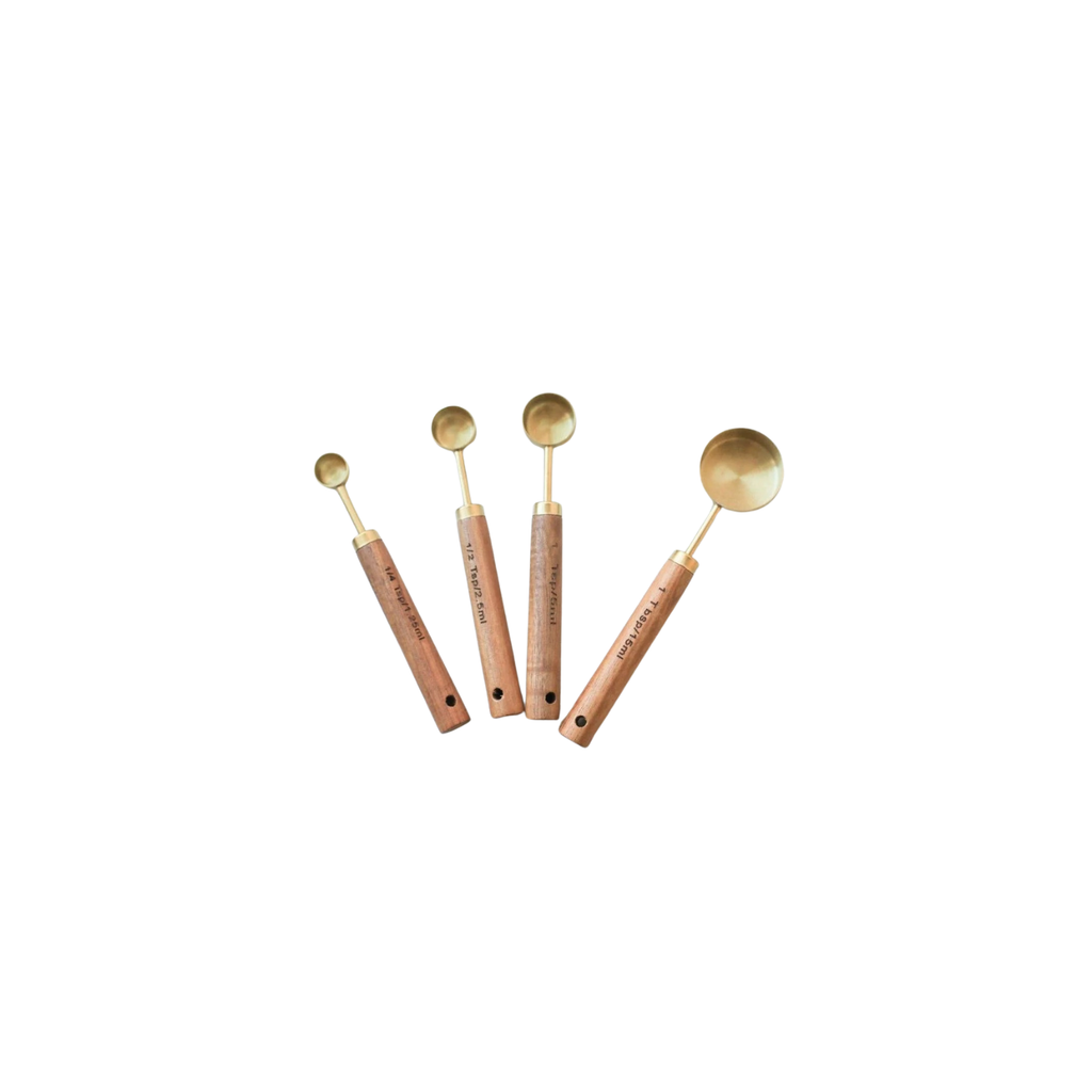 Wood Handle Measuring Spoons Set