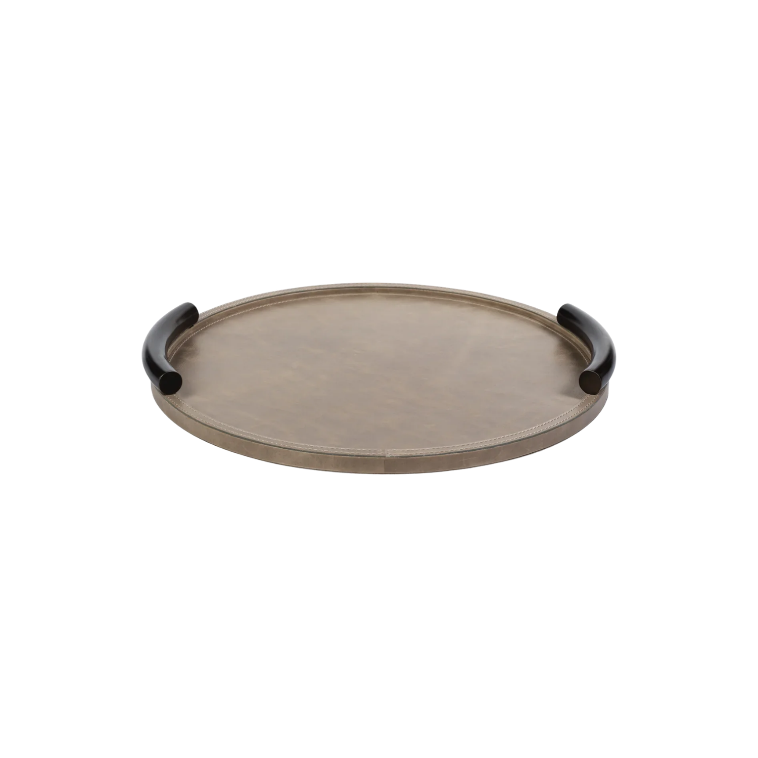 Round Mink Leather Tray | In Shoppe Pickup Only