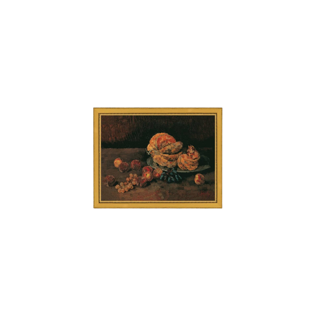 Still Life of Pumpkin, Grapes, and Peaches