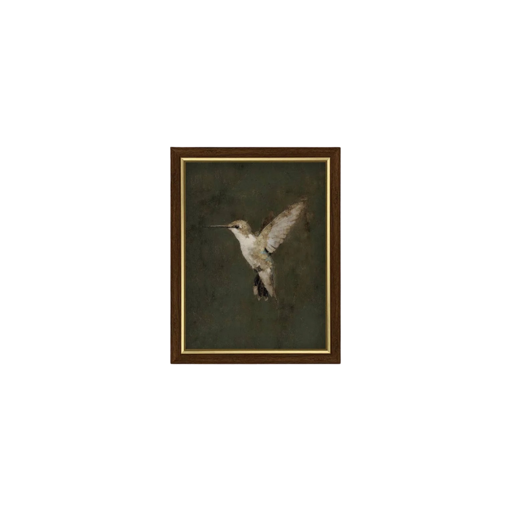 Hummingbird on Green