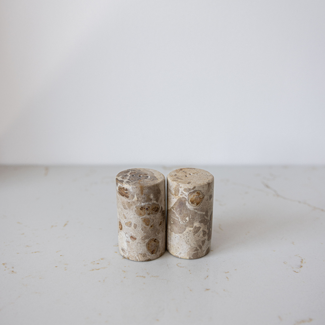 Chocolate Marble Salt & Pepper Shaker Set | In Shoppe Pickup Only