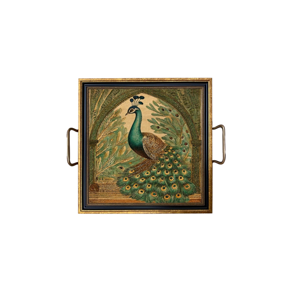 Vintage Peacock Tray | In Shoppe Pickup Only