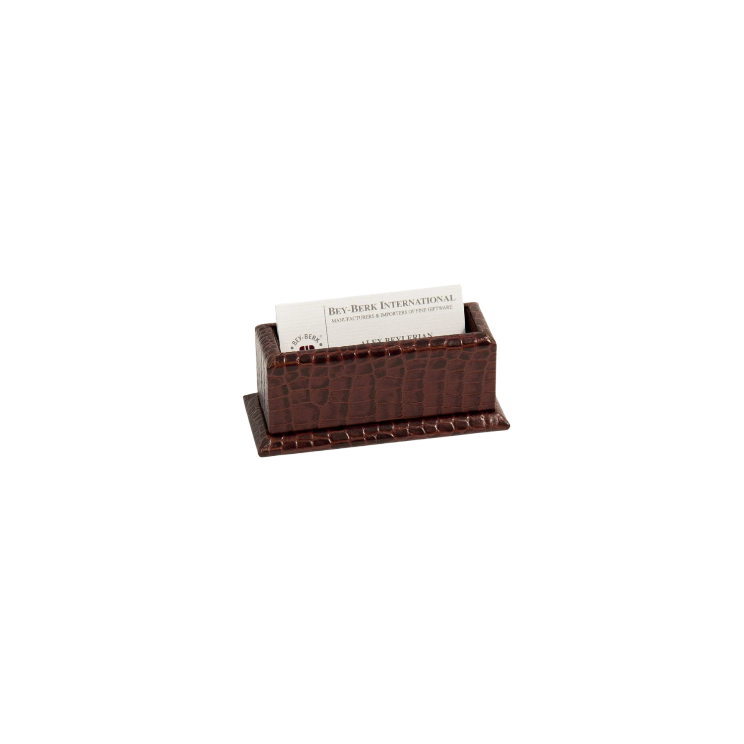 Leather Business Card Holder | Brown