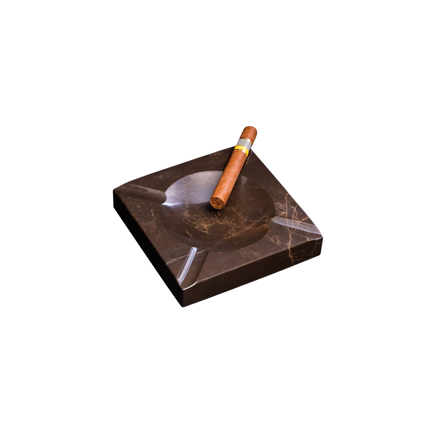 Marble Four Cigar Ashtray | Brown | In Shoppe Pickup Only