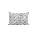 Lumbar Pillow | Windward Blue Floral with Kantha Stitch