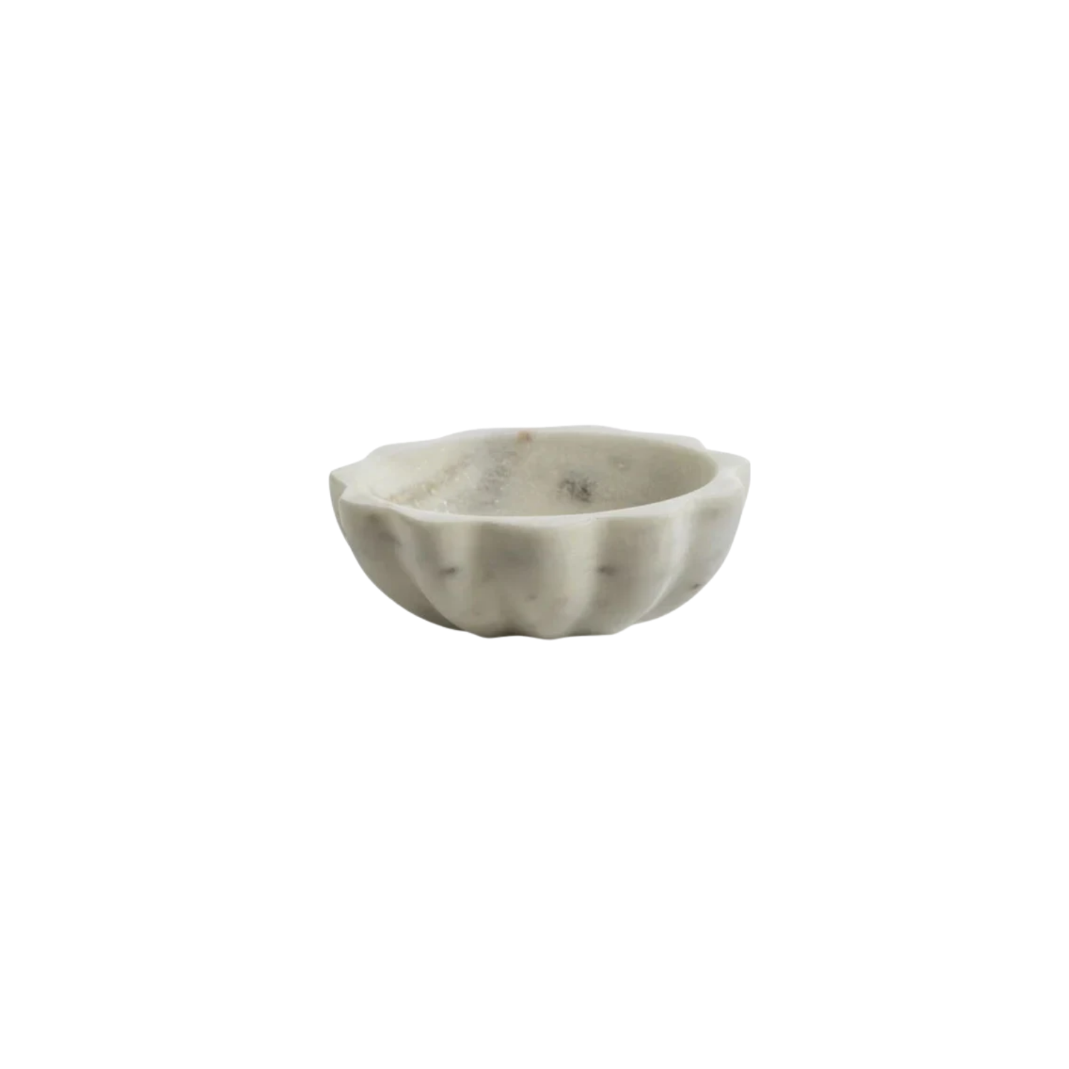 Scalloped Marble Condiment Bowl