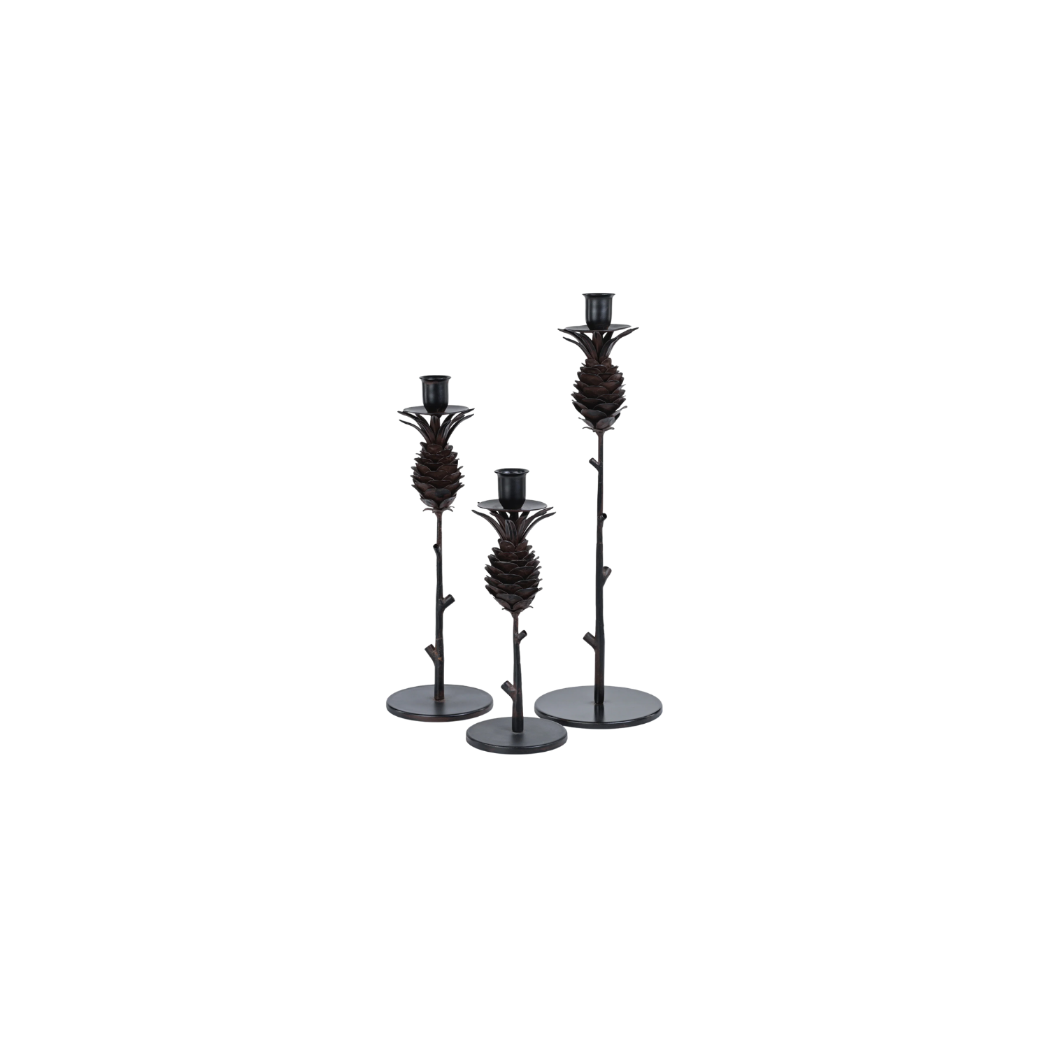 Pine Cone Wrought Iron Candle Holder | In Shoppe Pickup Only