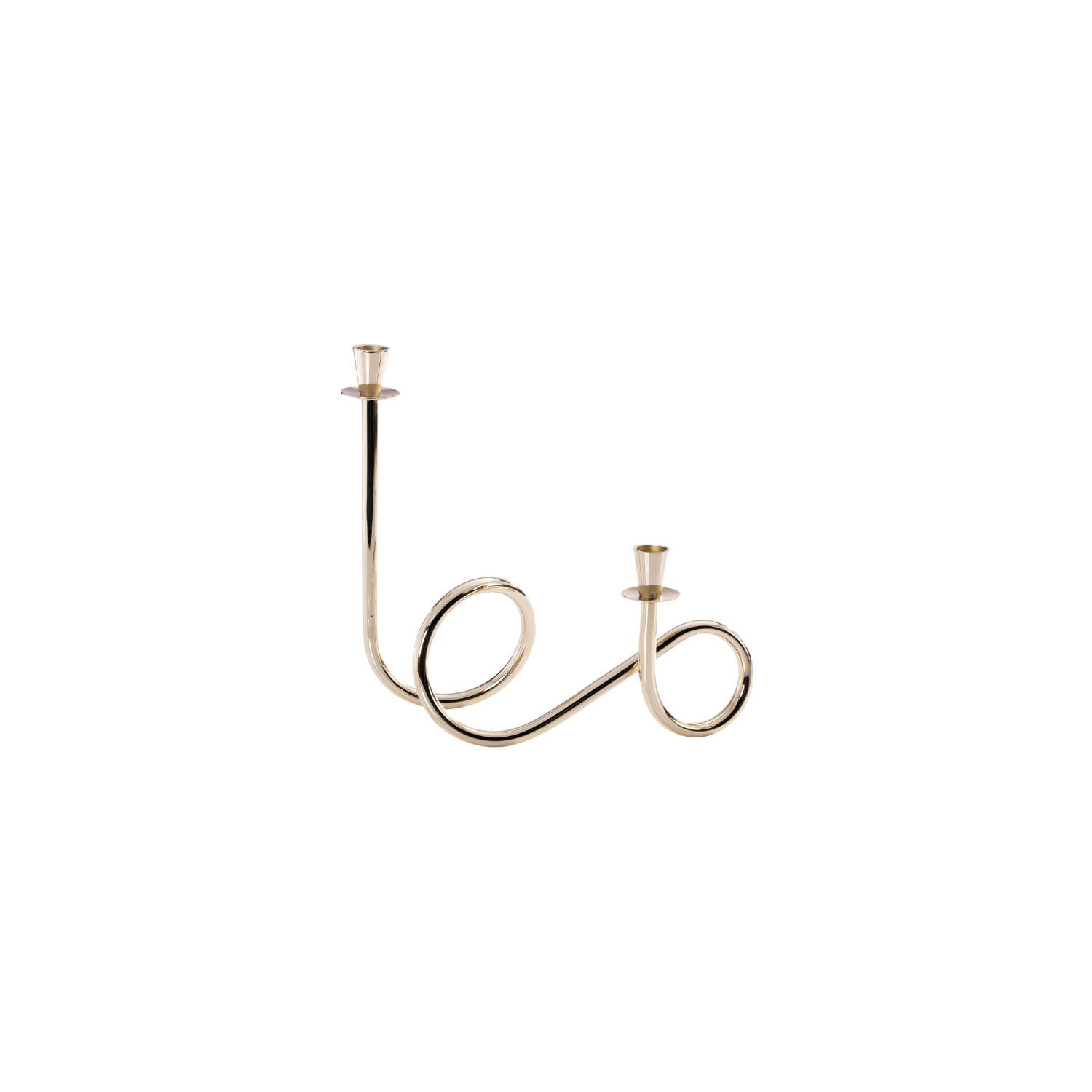 Breda 2-Tier Brass Candle Holder | Polished Gold | In Shoppe Pickup Only