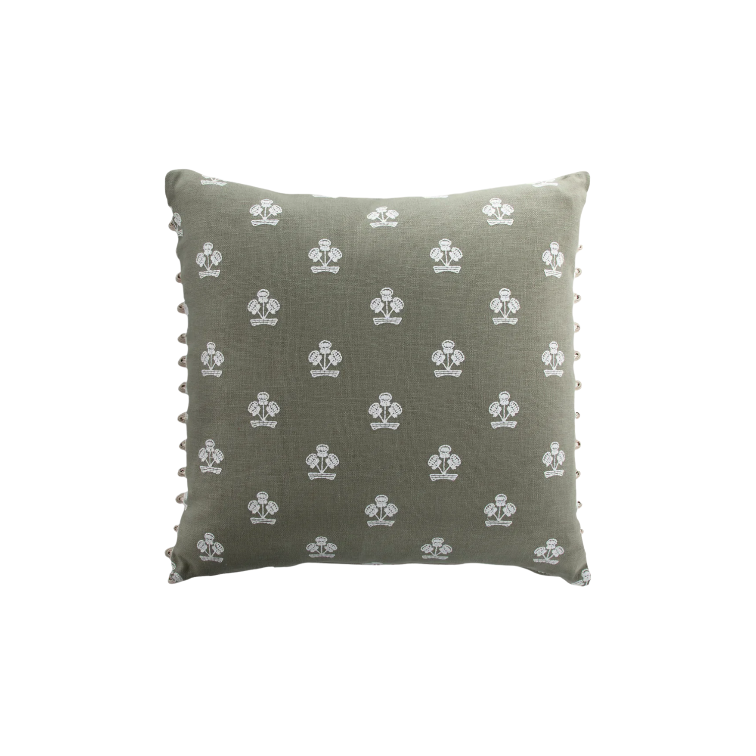 Flower Basket Pillow | Moss