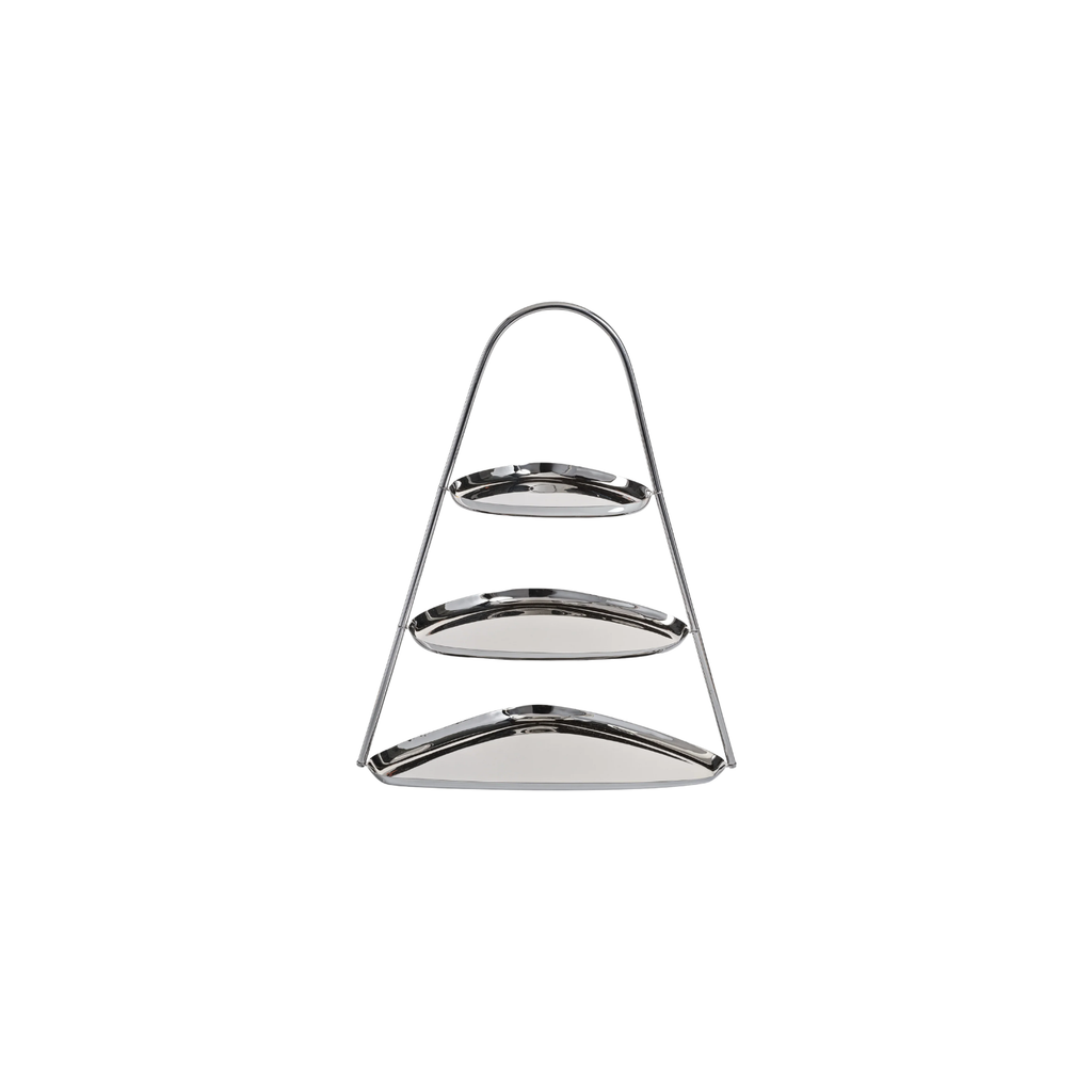 Epicurean 3-Tier Hors d'euvre and Petits | Polished Nickel | In Shoppe Pickup Only