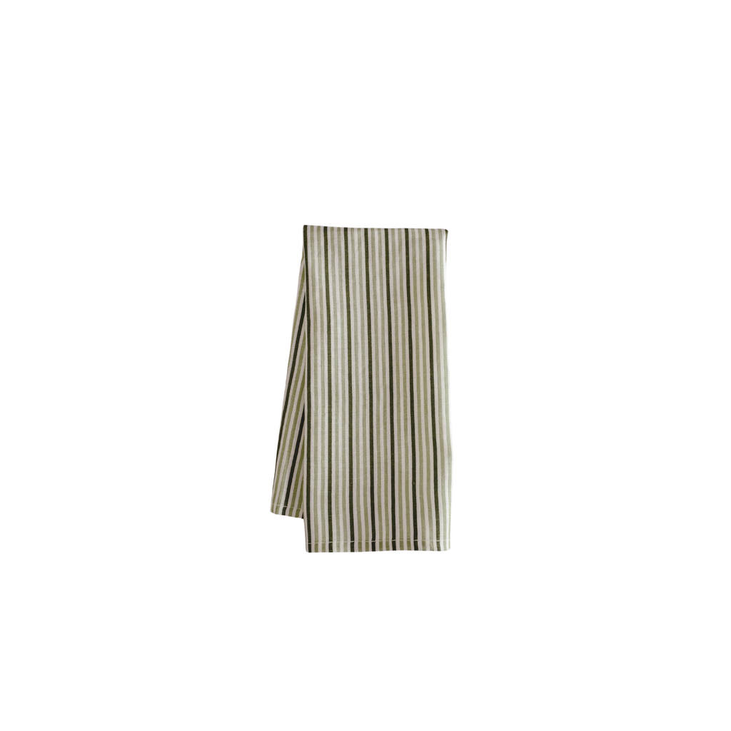 Tea Towel | Two Tone Stripe Green