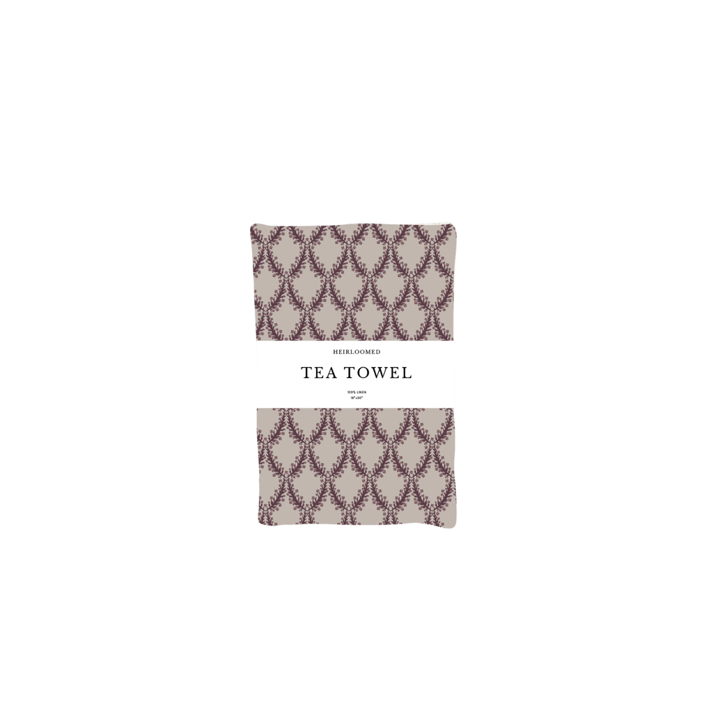 Tea Towel | British Shield Aubergine