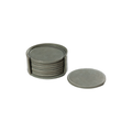 Sage Leather Coaster Set