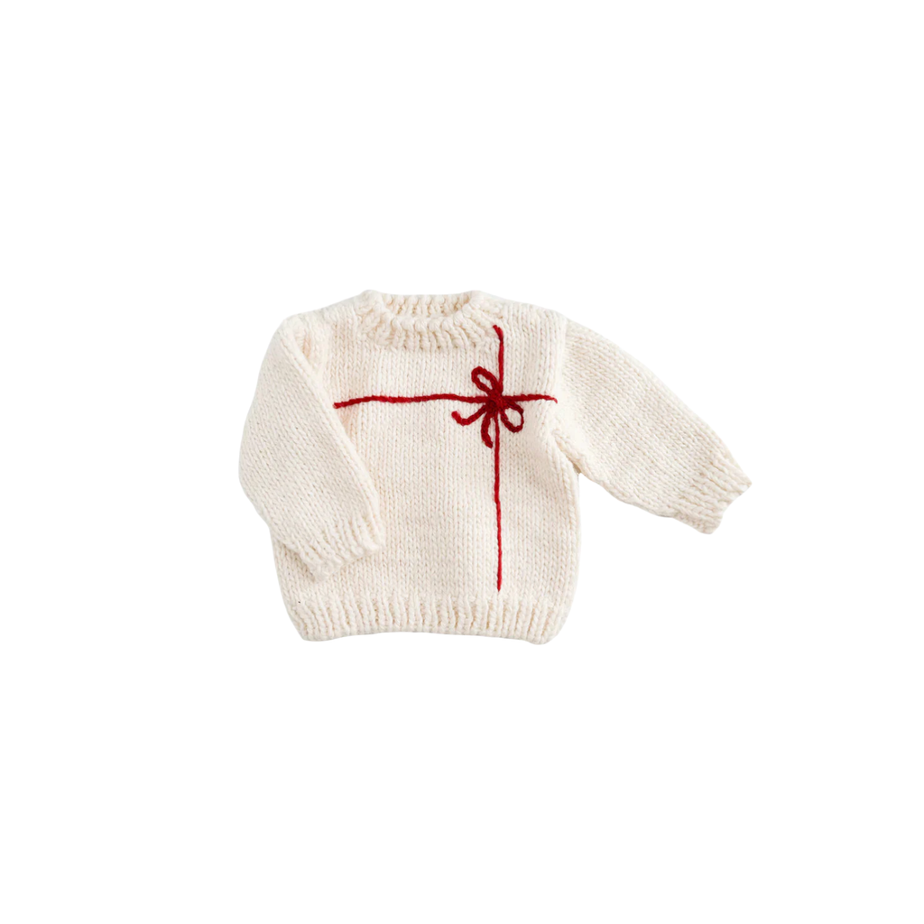 Present Sweater | Cream/Red