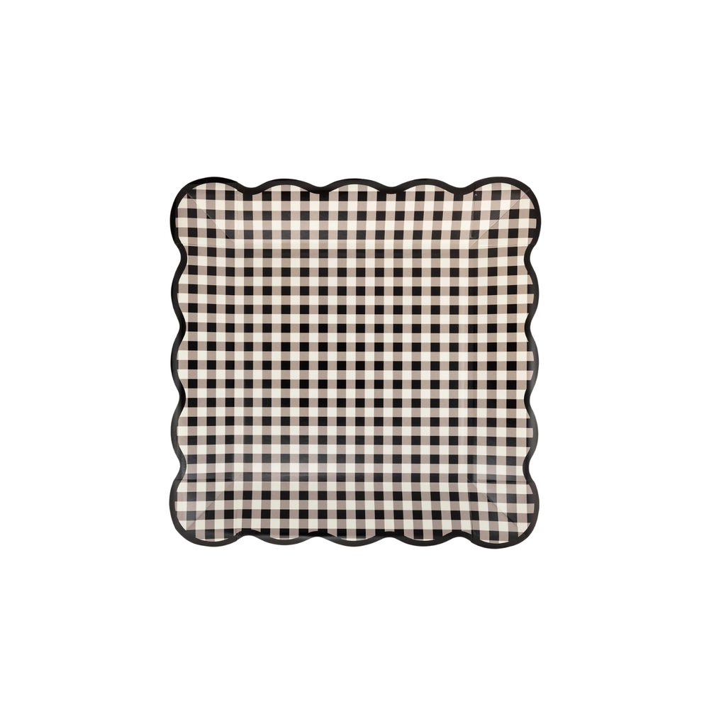 Gingham Plate Set | Black