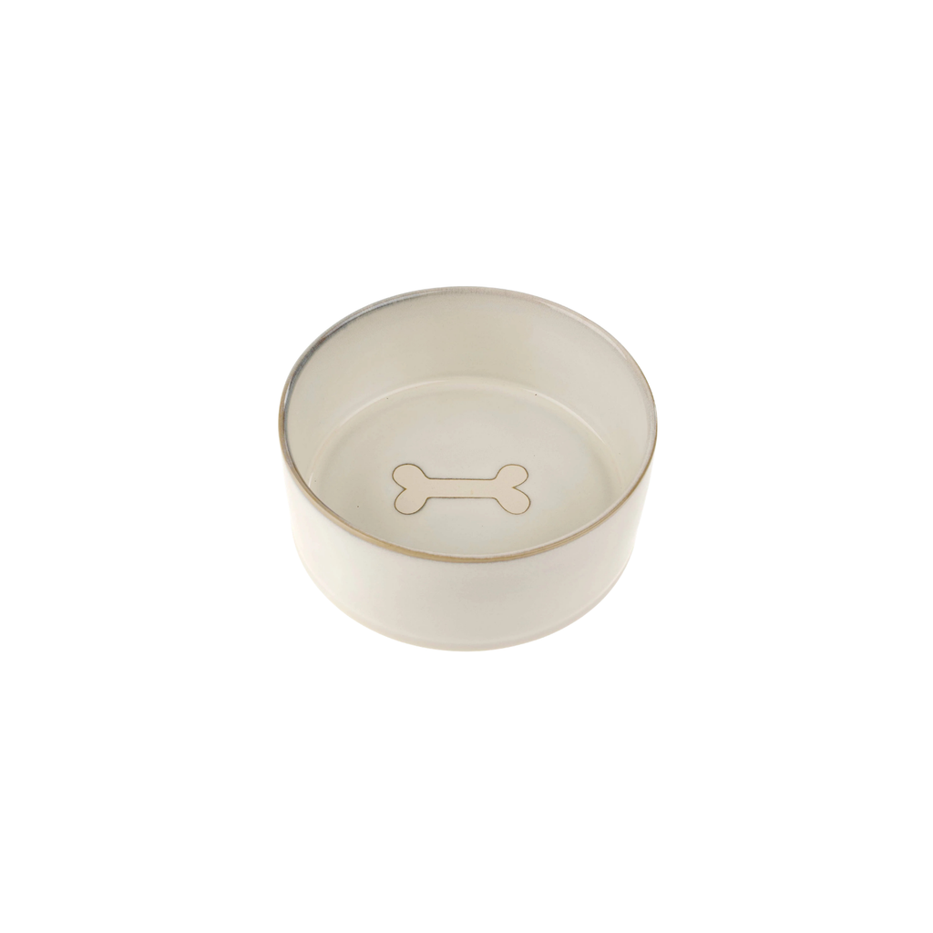 Large Pottery Pet Bowl | White | In Shoppe Pickup Only
