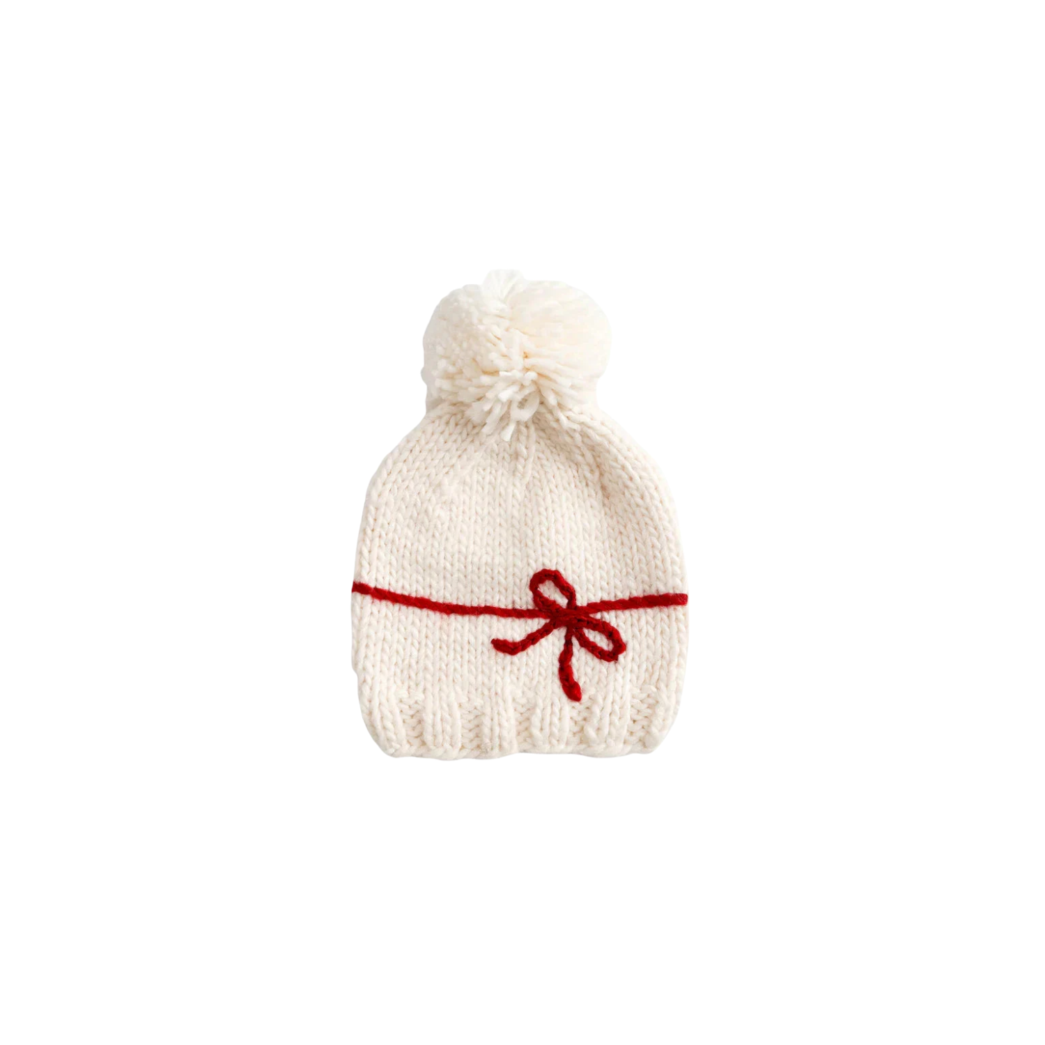 Present Hat, Cream/Red