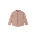Collared Long Sleeve Shirt | Brick Check