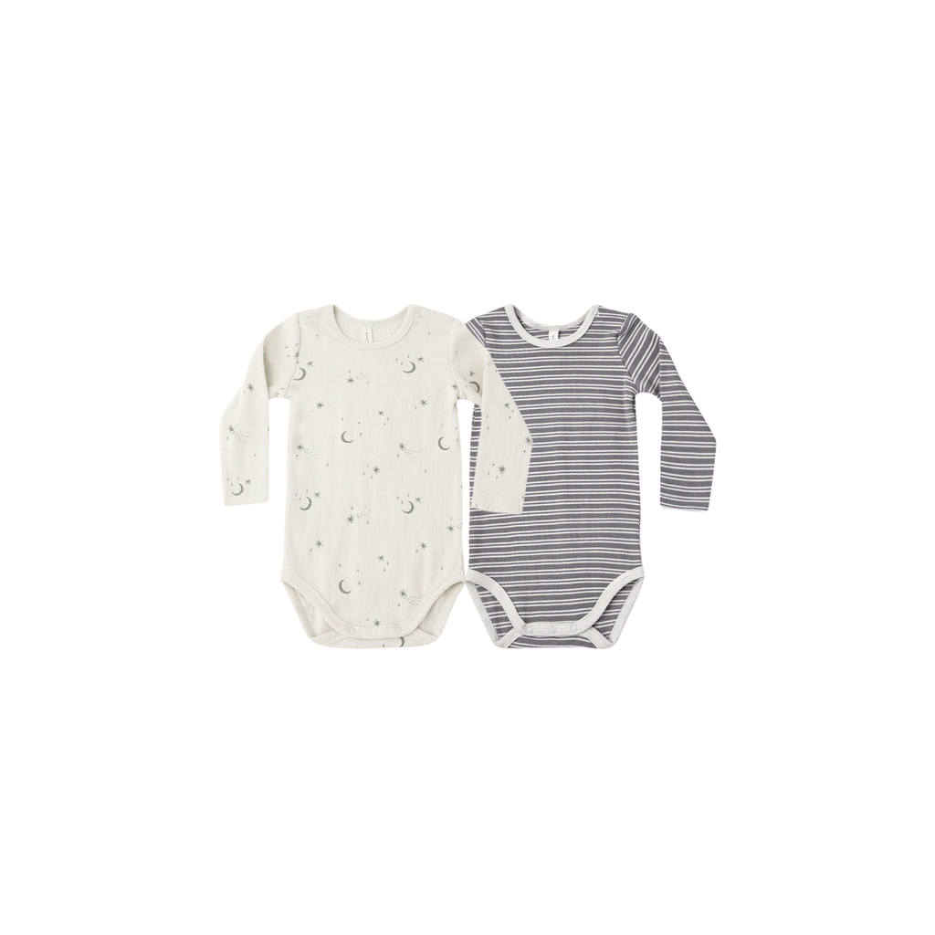 Ribbed Bodysuit | Two pack | Microstripe & Celestial