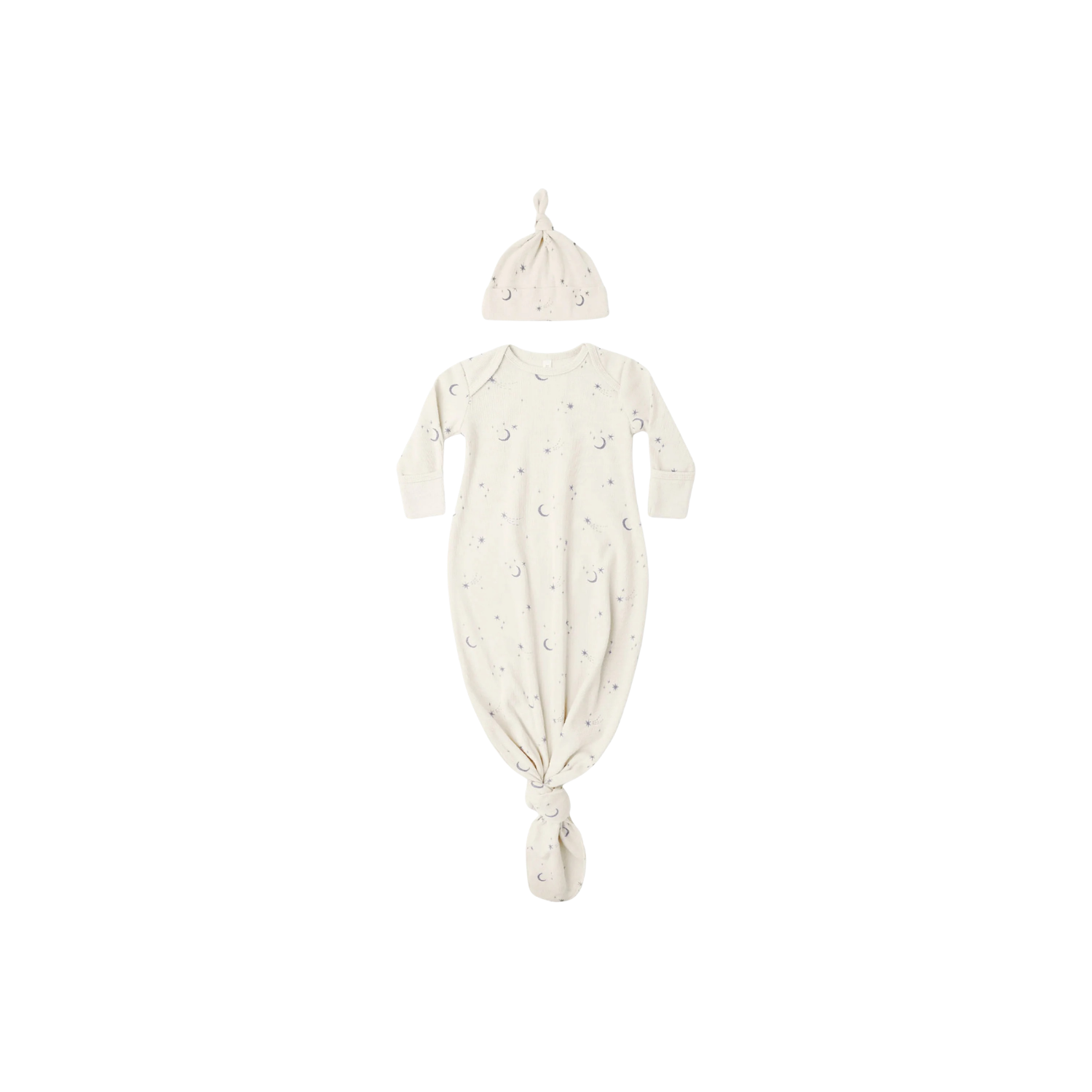 Knotted Baby Gown & Hat Set | Celestial