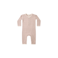 Ribbed Baby Jumpsuit | Dusty Rose Microstripe