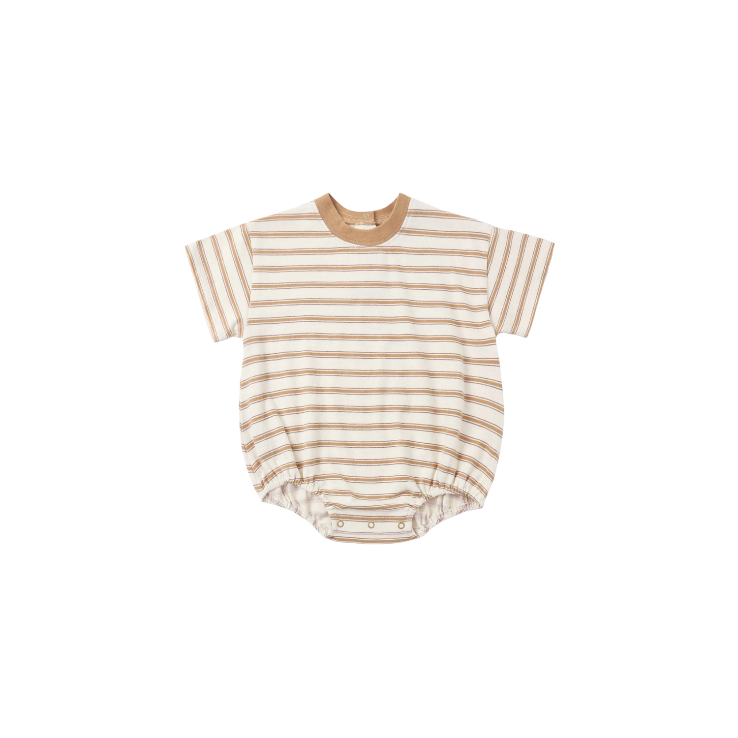 Relaxed Bubble Romper | Fawn Stripe