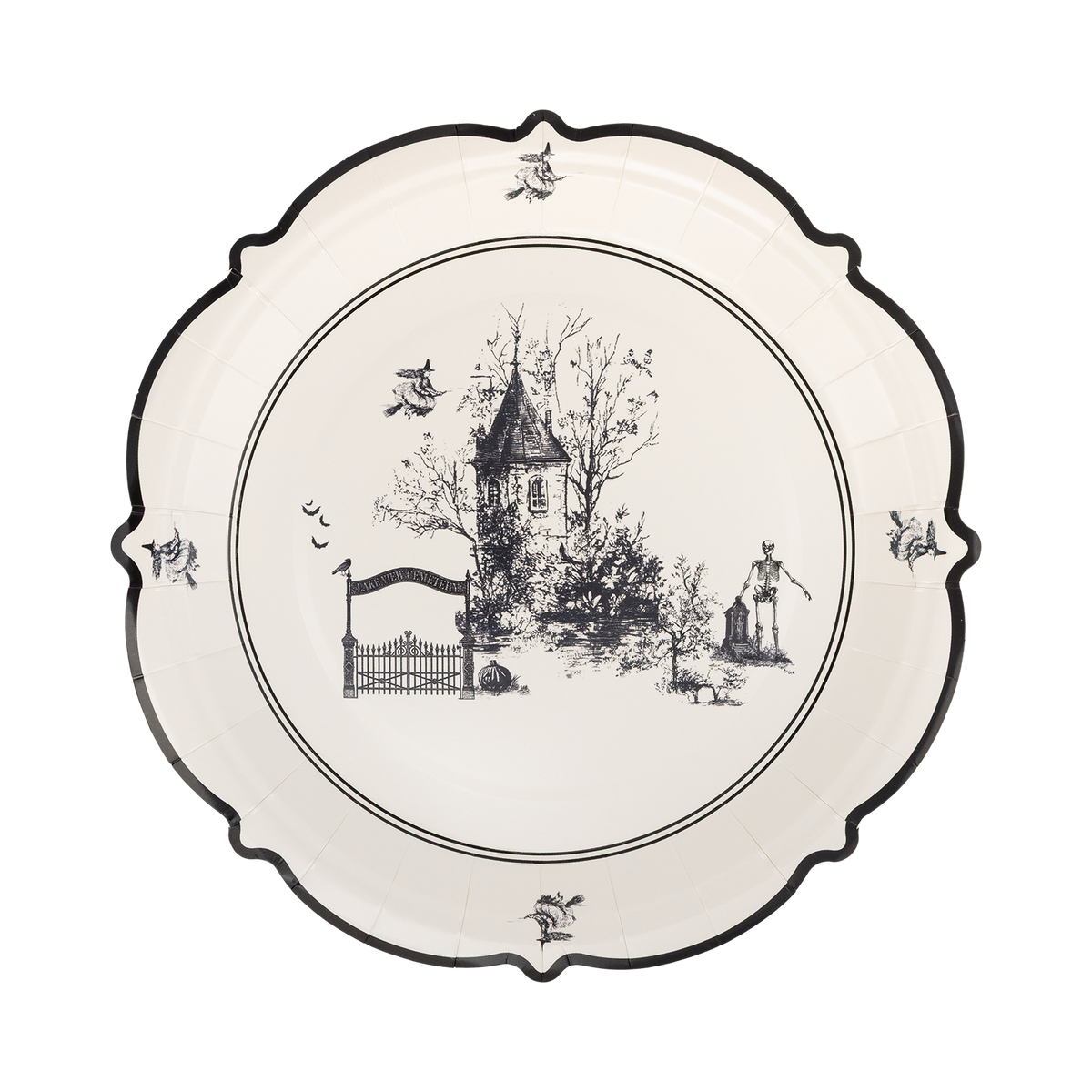 Halloween Scenes Plate Set