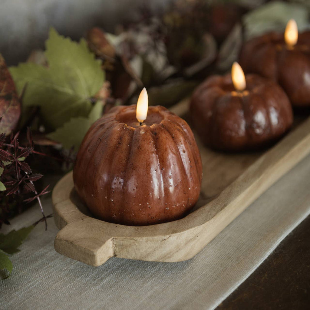 Bronze Tall Pumpkin Candle