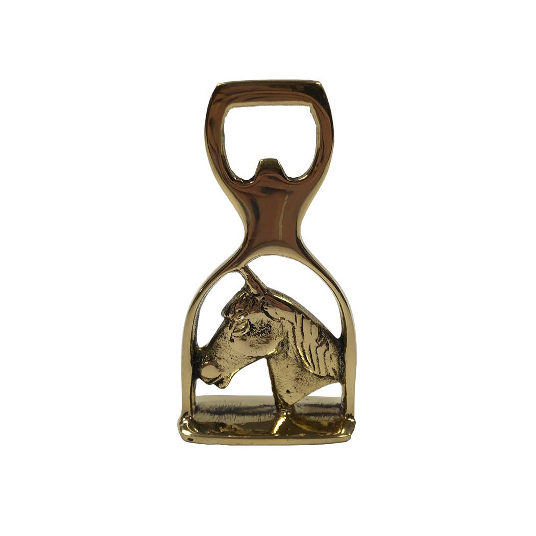 Solid Brass Horse & Stirrup Bottle Opener | In Shoppe Pickup Only
