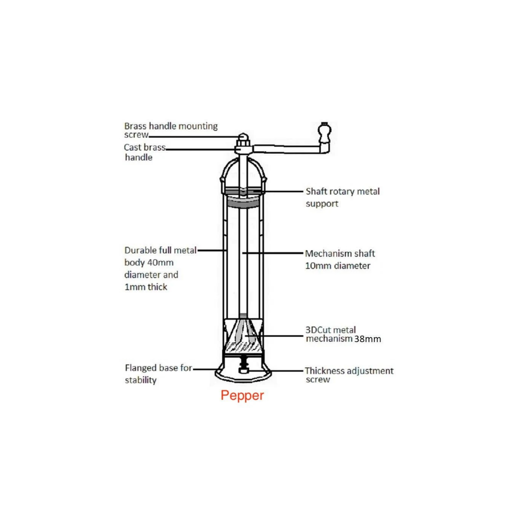 Brass Pepper Mill