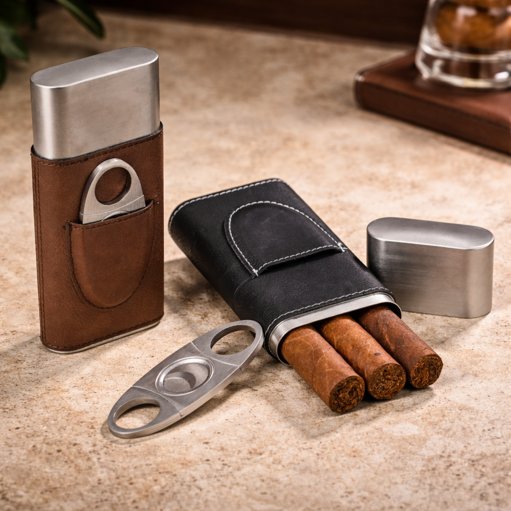 Harrison Cigar Case & Cutter