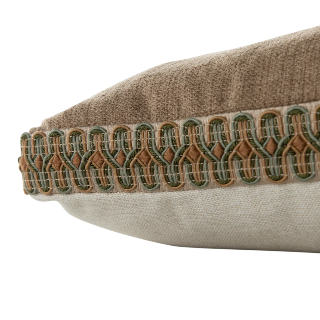Boxed Throw Pillow | Moss