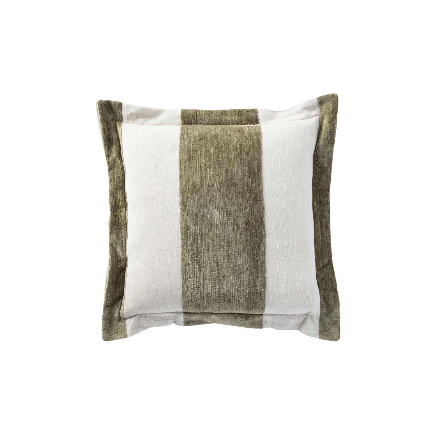 Wide Stripe Chenille Pillow | Moss