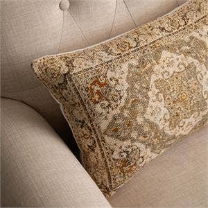 Lumbar Pillow | Knubby Slub Antique Rug