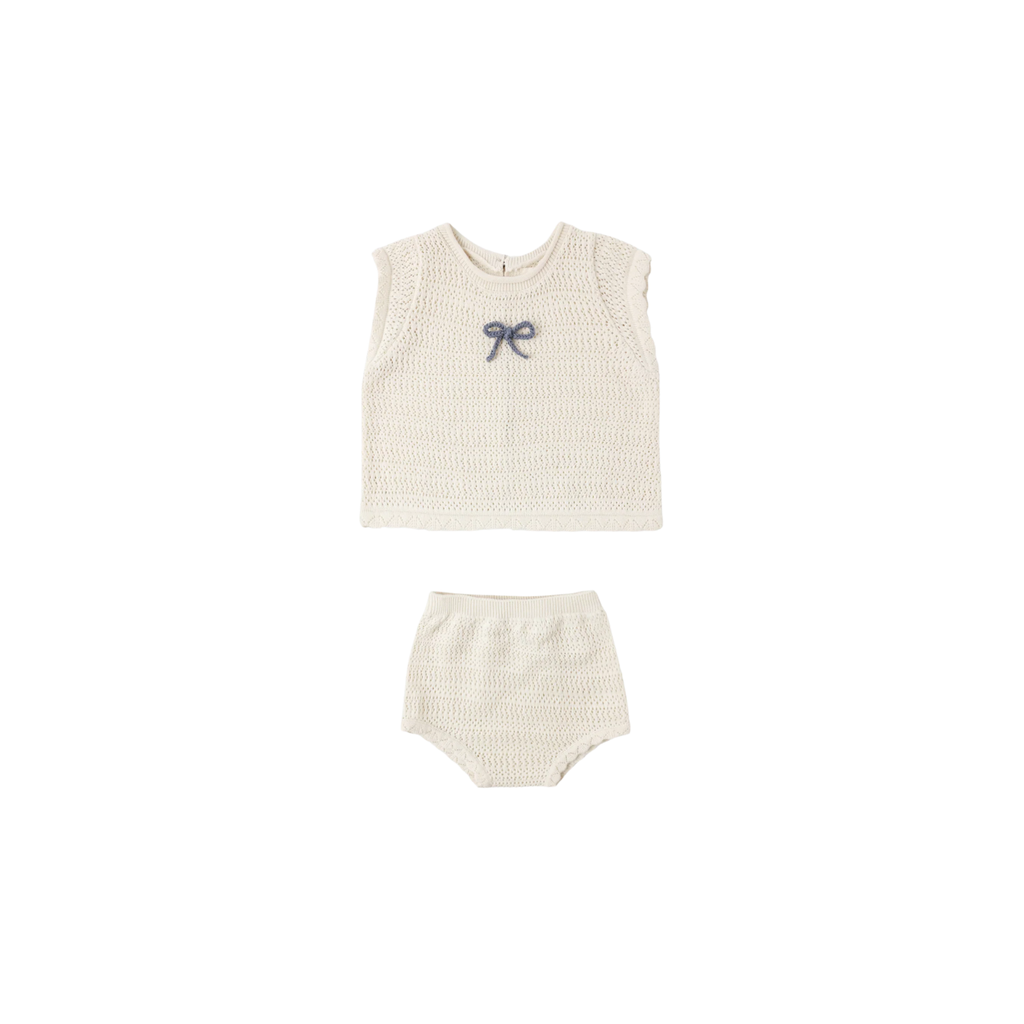 Scallop Knit Baby Set