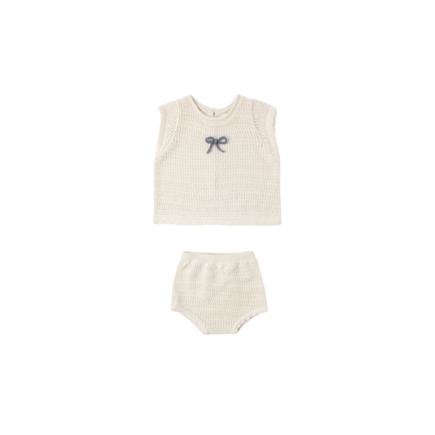 Scallop Knit Baby Set