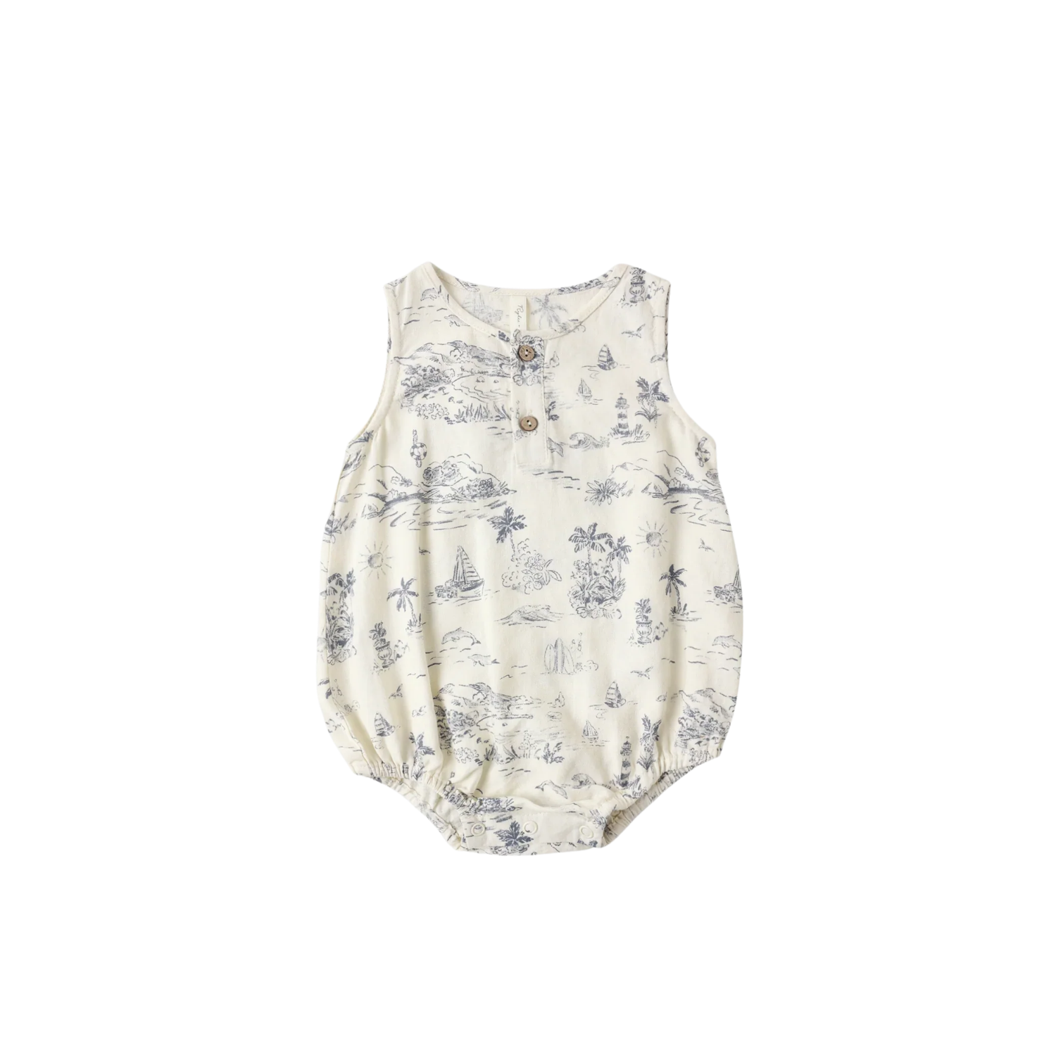 Beau Romper - Ocean Toile