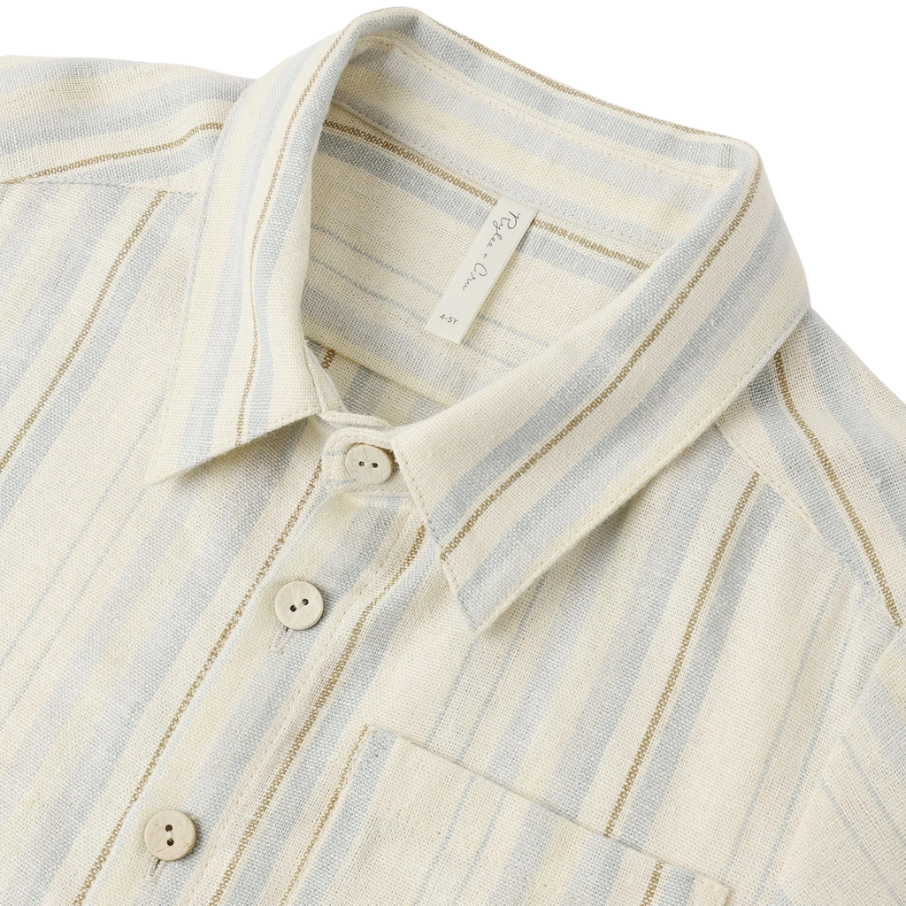 Collared short Sleeve Shirt | Sea Stripe