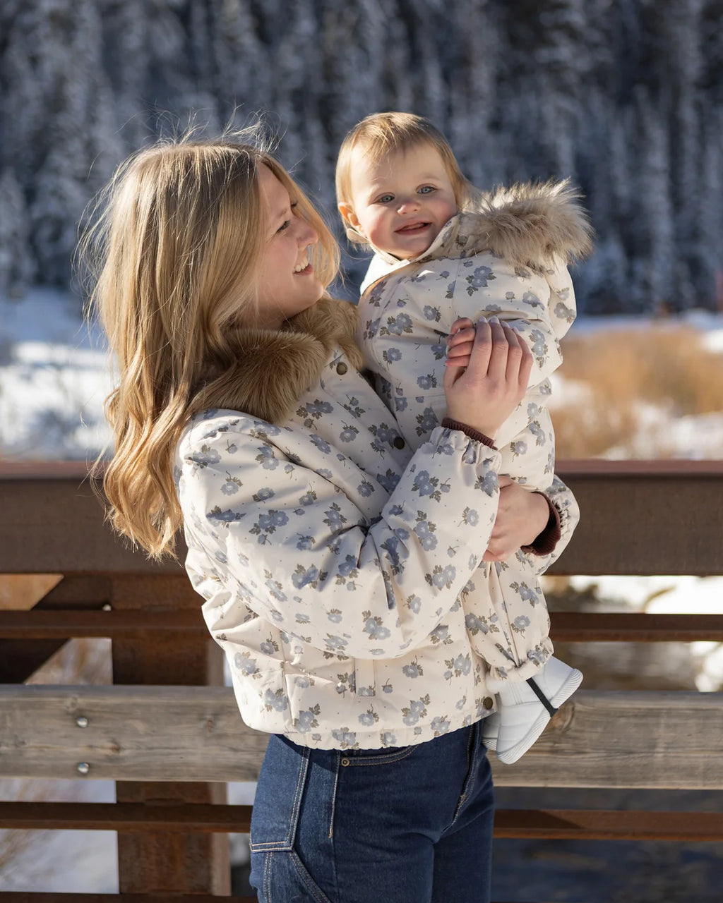 Ski Snowsuit | Blue Floral