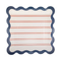 Red Stripes Paper Plate
