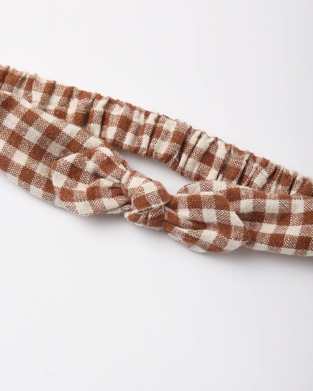 Baby Bow Headband l Brick Check