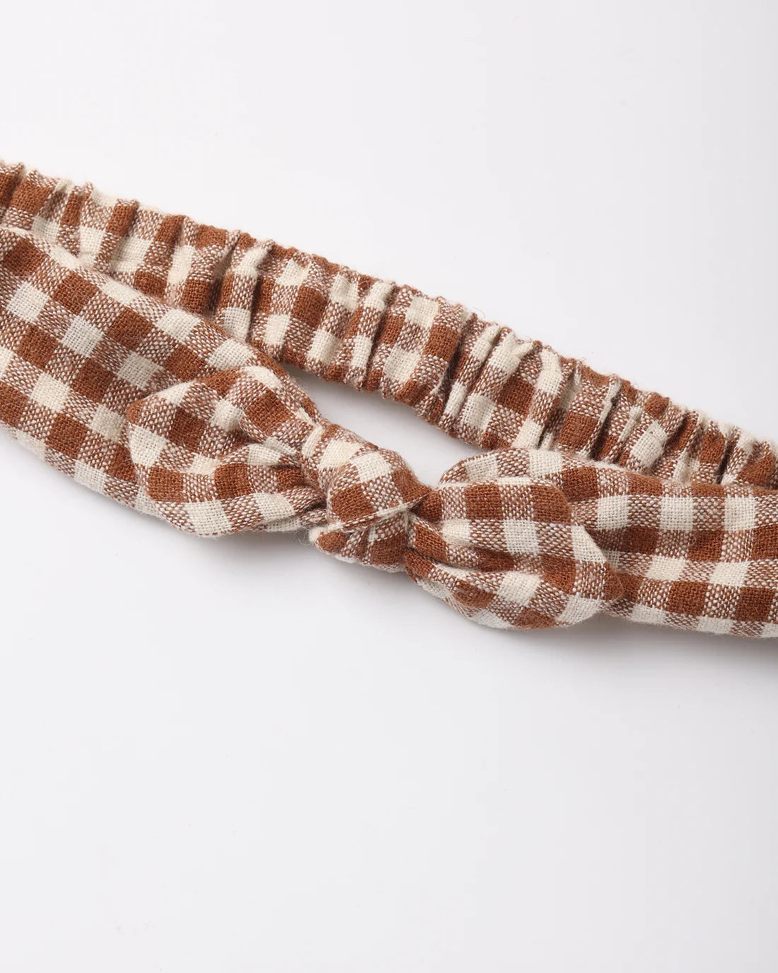 Baby Bow Headband l Brick Check