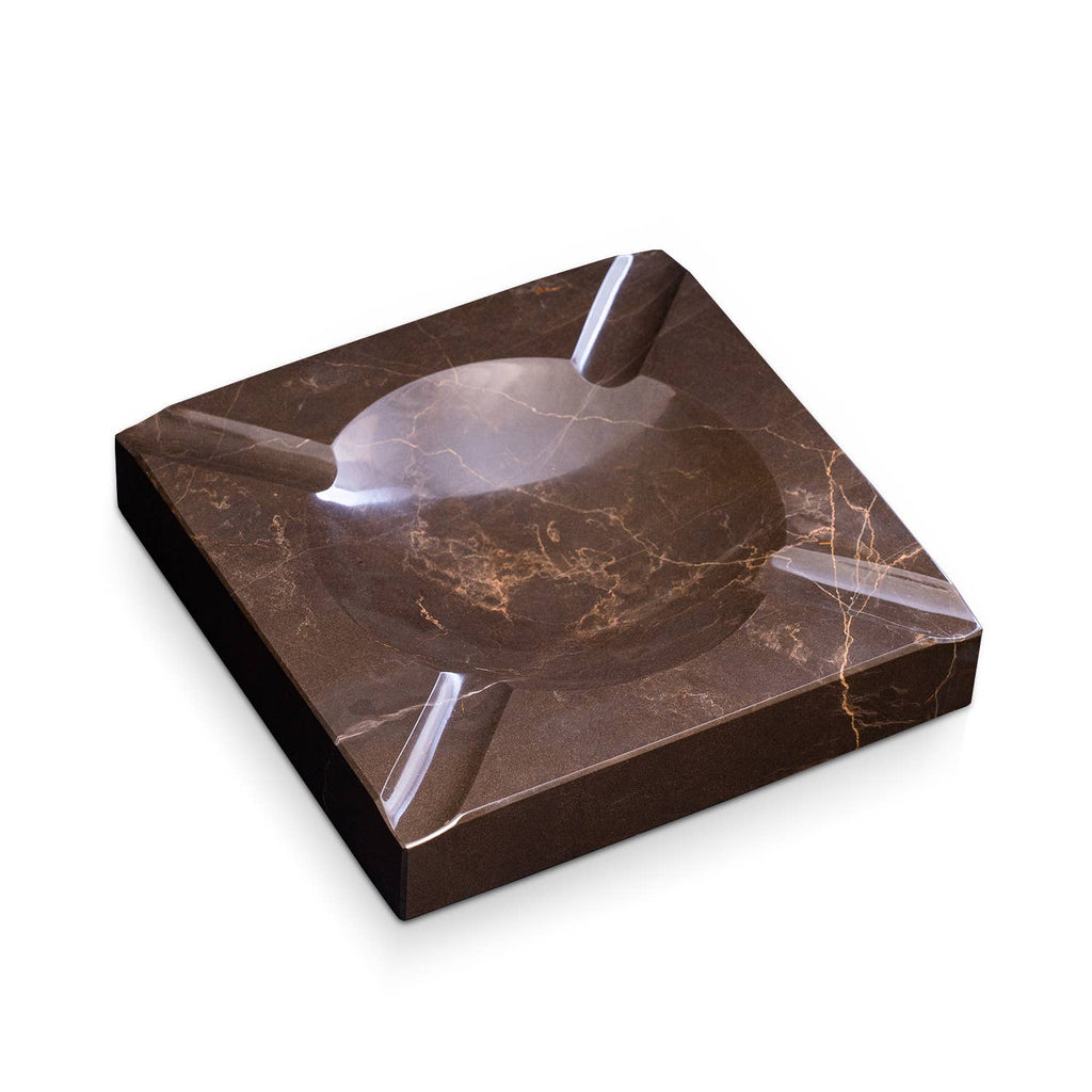 Marble Four Cigar Ashtray | Brown | In Shoppe Pickup Only