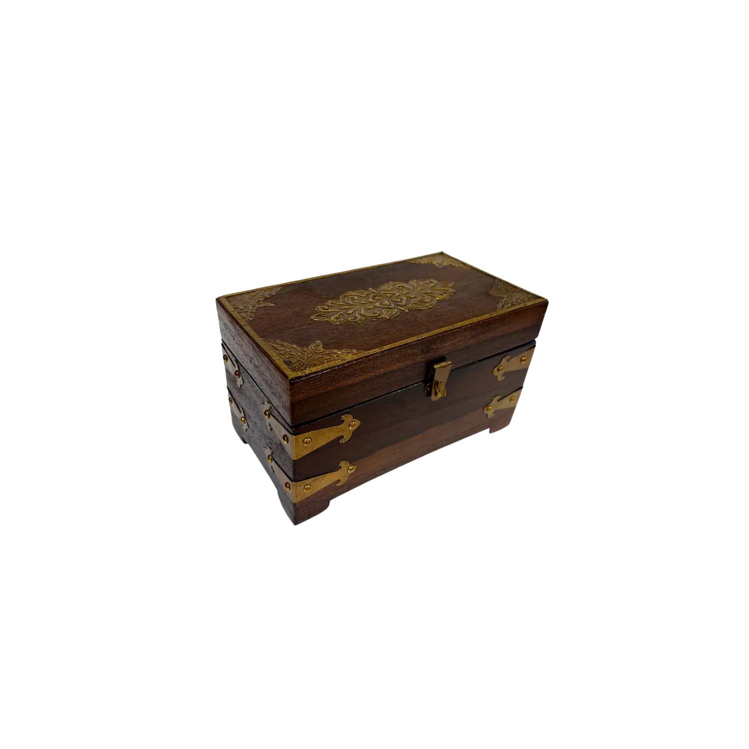 Colonial Style Solid Wood Tea Caddy