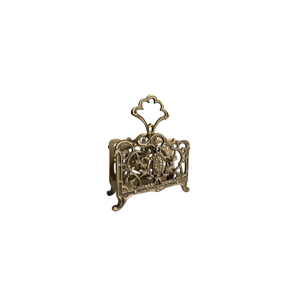 Antiqued Brass Napkin Holder