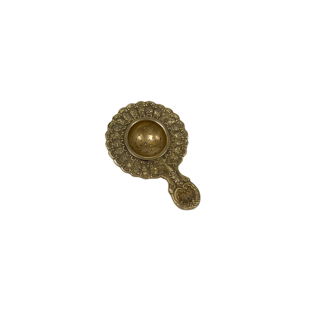 Antiqued Brass Tea Strainer
