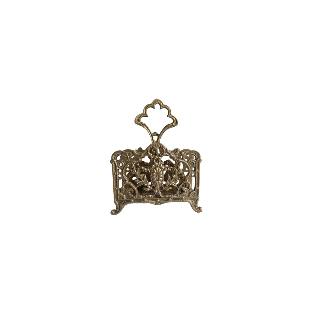 Antiqued Brass Napkin Holder
