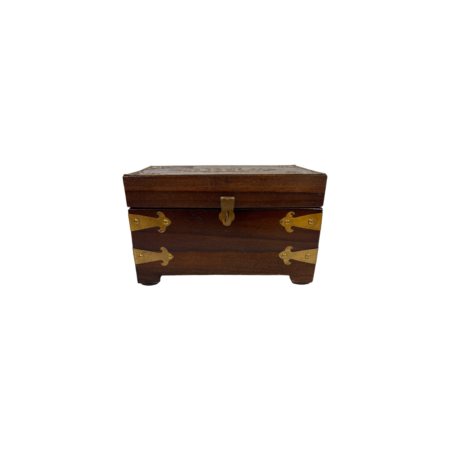 Colonial Style Solid Wood Tea Caddy