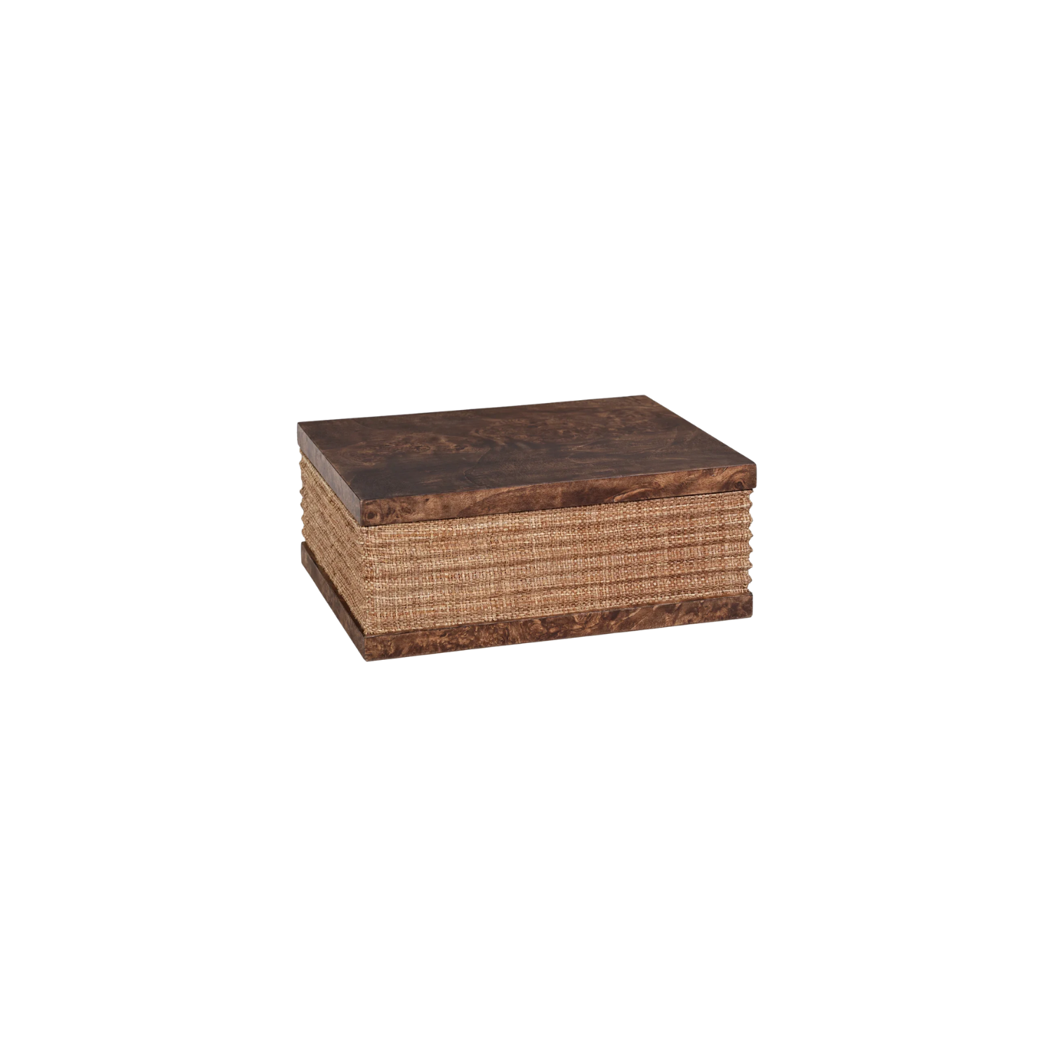 Rosso Burlwood & Raffia Box | In Shoppe Pickup Only